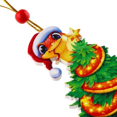 New Year's Wooden Suspension "Snake"-3