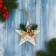 Christmas tree decoration "Star with composition" 10x10 cm, white