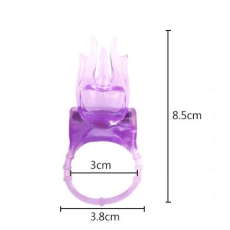 Erective vibro-ring, d = 3.5 cm, gel silicone, purple-5