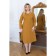 Female dress, size 60, mustard color