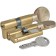 Kale 164 SM/68, 26x10x32 mm cylinder mechanism, with a turntable, 5 keys, brass color