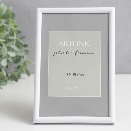 Photo frame plastic "Decoline" 10x15 cm, white