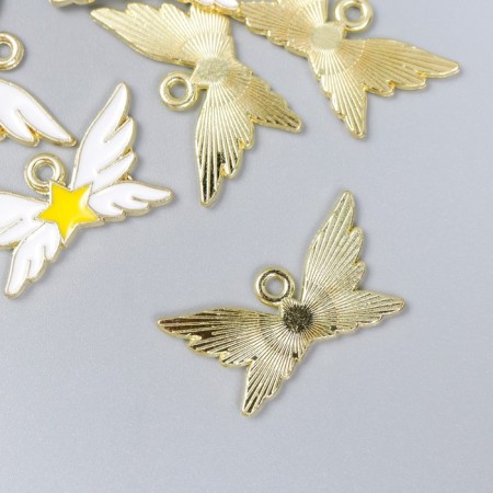 Decor for creativity Metal, enamel "Winged star" 2.5x1.5 cm-1