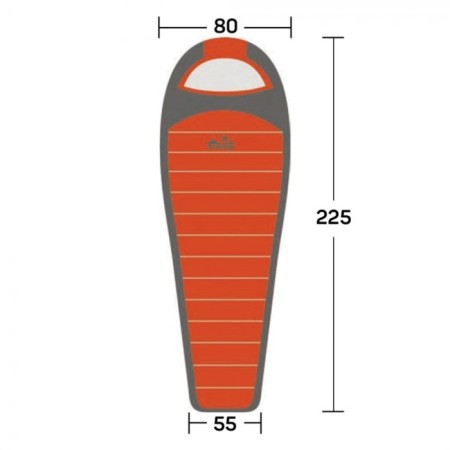 The sleeping bag Tramp oimyakon t -loft, cocoon, 2 layers, left, 80x200 cm, -15 ° C, olive color-1