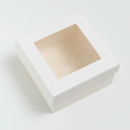 The box is folding, the lid is, with the window, white, 10 x 10 x 5 cm-1