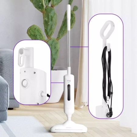 Steam mop KitFort KT-1052, 1300 W, 330 ml, cord 5 m, white-4