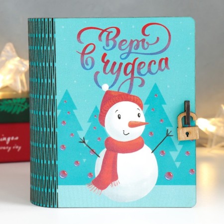 New Year's Building box "Snowman" 14x12x5 cm