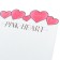 Figure paper for flowers 70g., "Hearts", 50x35cm, white