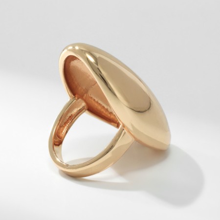 Ring Metal "Trend" Obval is large, gloss, color gold, size 17-2