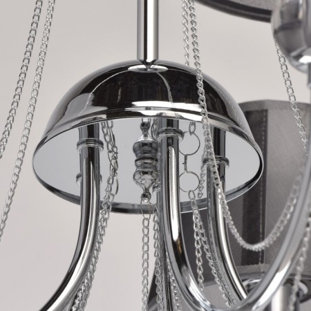 Ceiling chandelier "Federica", 5x40W E14, chrome 64x64x60 cm-11