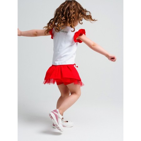 Set for the girl PlayTode: T-shirt and skirt-short, height 80 cm-3