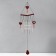 Wind music metal, tree "Double Heart" 7 tubes 72x19 cm