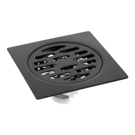 Zein gap, 100x100 mm, vertical, with a pipe, stainless steel, black