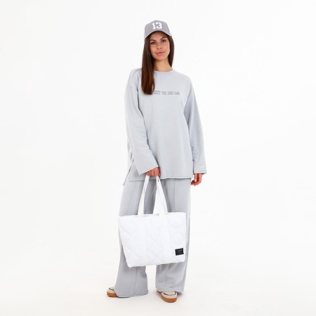 Zipper bag with lightning, white color-8