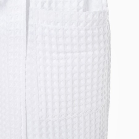 Wafel dressing gown men's elongated Ethel "BOHO" size 50-52, color white, 100% cotton, 290 g/m2-1