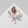 Brooch "Leaf" Maple, brown color in pink gold