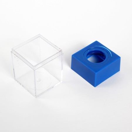 Square crossbreaker with magnet, plastic, transparent, mix-1