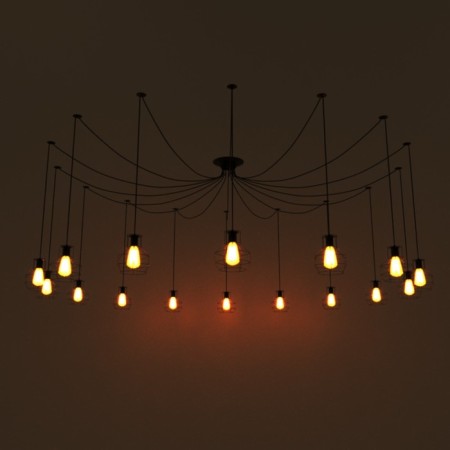 Lamp "Spider" 16he27 40W Black Bayerlux-16
