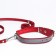 Set of collar (34-45x2 cm) reflective and leash (130x1 cm), red