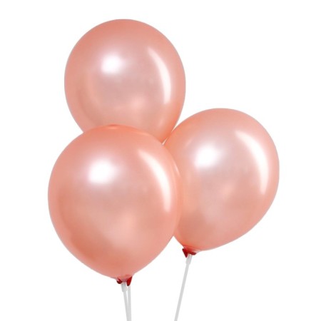 Latex ball 5 ", metal, set 100 pcs., Color Pink gold