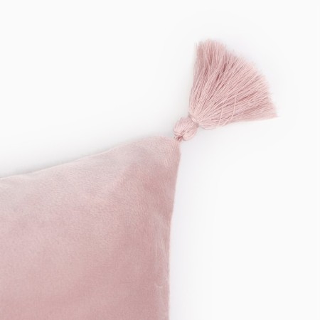 A set of decorative pillowcases Ethel with tassels, pink color, 45x45 cm - 2 pcs, polyester, velor-1
