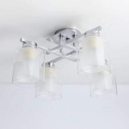 Ceiling Citilux Cutilux CL111140, 42.5x42.5x24.5 cm, 4x75W, E27, Gray color-9