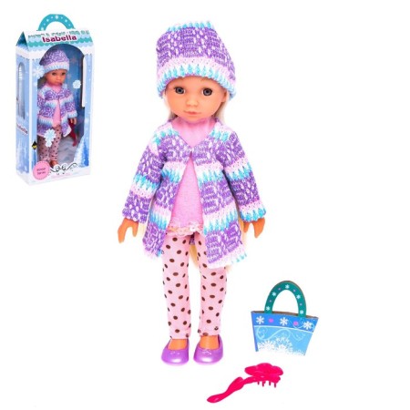 Classic Isabella doll in a fur coat with accessories, mix