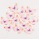 Decor for creativity "Butterfly", two -layer, set of 12 pcs., Size 1 pc. - 5 × 4 cm, orange color