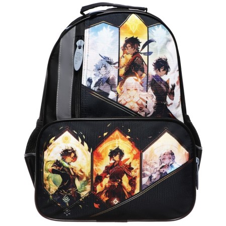 School backpack, 37 x 26 x 13 cm, ergonomic back, calligrata orth "anime game"-6