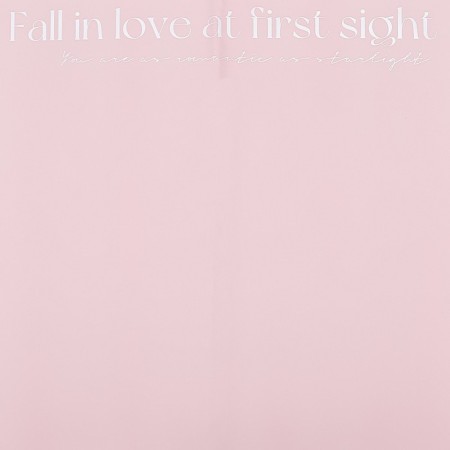 Film for flowers matte, "Love", 58x58cm, pink-2