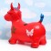 Toy - nursery jumper "cow" rubber inflatable, 50x29cm, red
