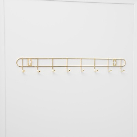 Hang -up hanger "Light", 10 hooks, 43 × 5 × 3 cm, golden-3