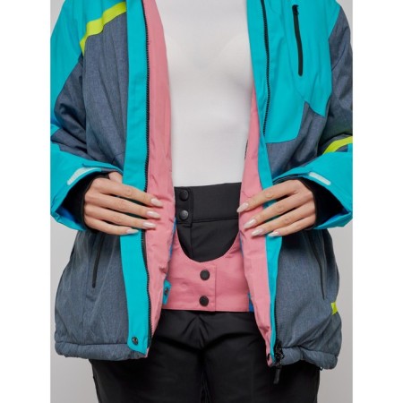 Ski jacket female winter, size 60, blue color-15