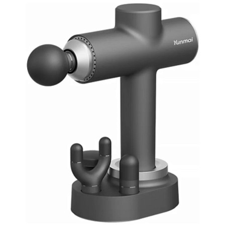 Body massager Yunmai YMFG-B453, percussion, 45 W, 5 speeds, 4 nozzles, battery, gray 1043107