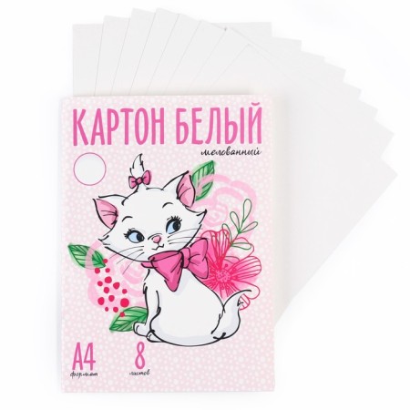 White cardboard, A4, 8 sheets, shared, one -way, in the folder, 210, g/m², cats aristocrats-5