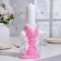 Figure wedding candle "Two Angels", 29.5x15 cm, white-pink, 48 hours, home
