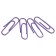 Office paper clips 28 mm, 100 pcs, Erichkrause "Manga", with vinyl coating, in PET boxes, lilac