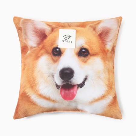 Decorative Ethel Pillow "Corgi" 40x40 cm, Gabardin, 100% p/e-5