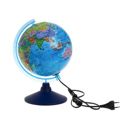 Political Globen Globe, interactive, embossed, diameter 210 mm, with backlight, with glasses