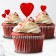 Set for decorating "hearts", red color