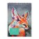 A5+sketchbook, 30 sheets, on the crest "fox", solid cover, glossy lamination, foil embossing, block 180 g/m2