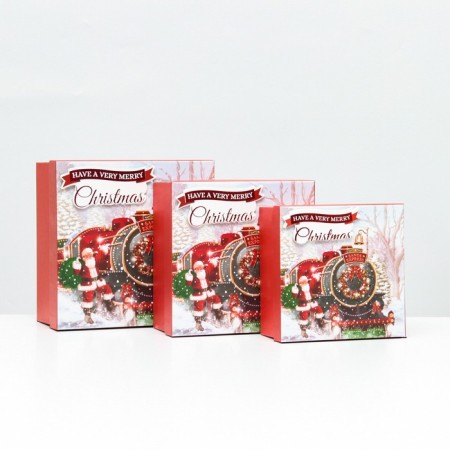 A set of boxes 3 in 1, 15.5x15.5x7.5 - 18x18x8.5 - 20x20x9.5 cm.-1