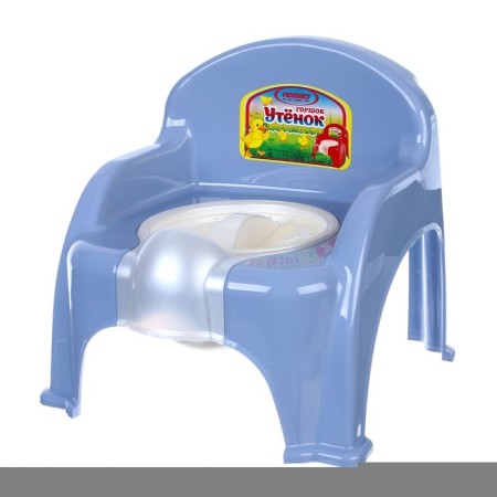 Pot children's “duckling” with a lid, bluish-gray / white 310x295x280mm-1