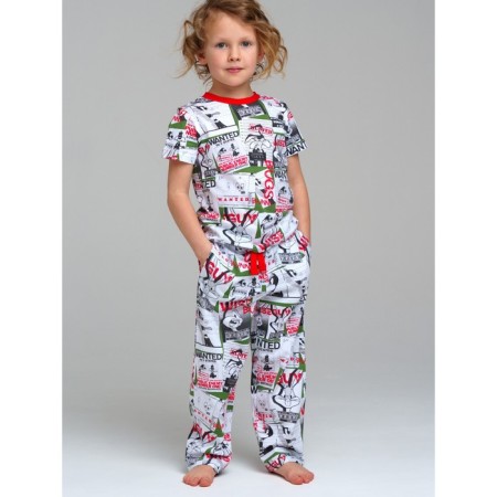 Pajama for a boy PlayTode: T -shirt and trousers, height 110 cm