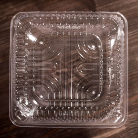 The plastic disposable container with an insoluble lid IP-9A, 350 ml, 13 × 13 × 7.5 cm, 450 pcs/un-2