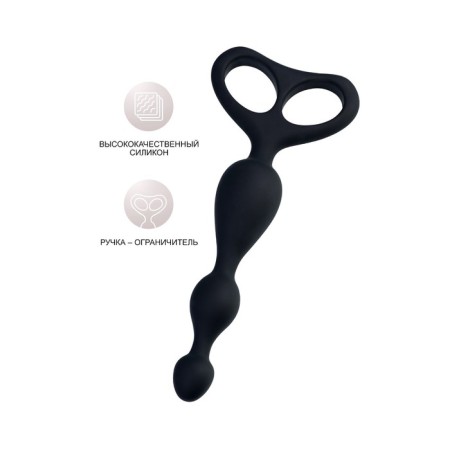 Anal traffic jam Popo pleasure byfa aquilae, silicone, black, 18 cm, d 3 cm-4