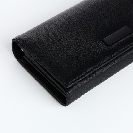 Women's wallet on magnets, black color-2