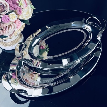 Set of trays Lenardi, oval, 2 pcs