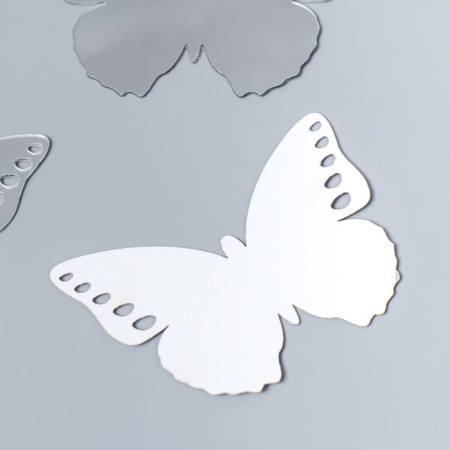 Interior mirror sticker "Openwork" set 3 pcs silver 11x7.5 cm-2