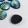 Decor for creativity plastic "Broke with mother of pearl" Blue 1.8x2 cm